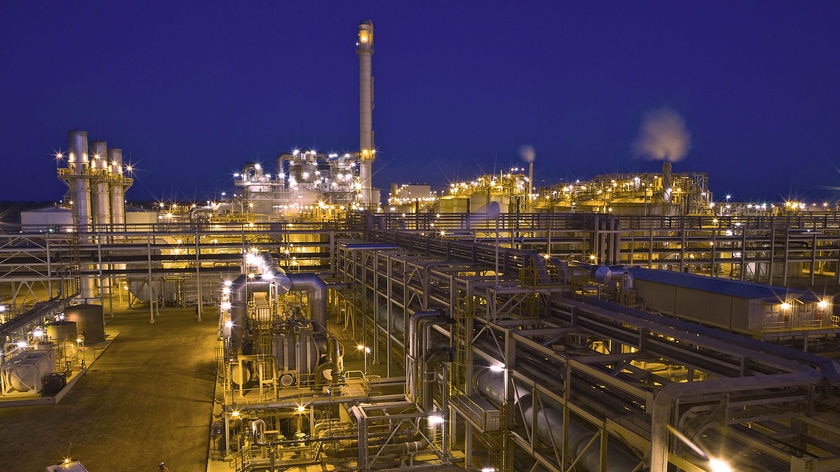 A processing plant at a nickel mine.  