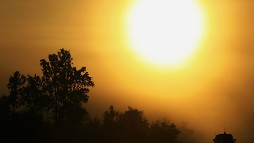 Sunrise in outback WA on August 26, 2007.