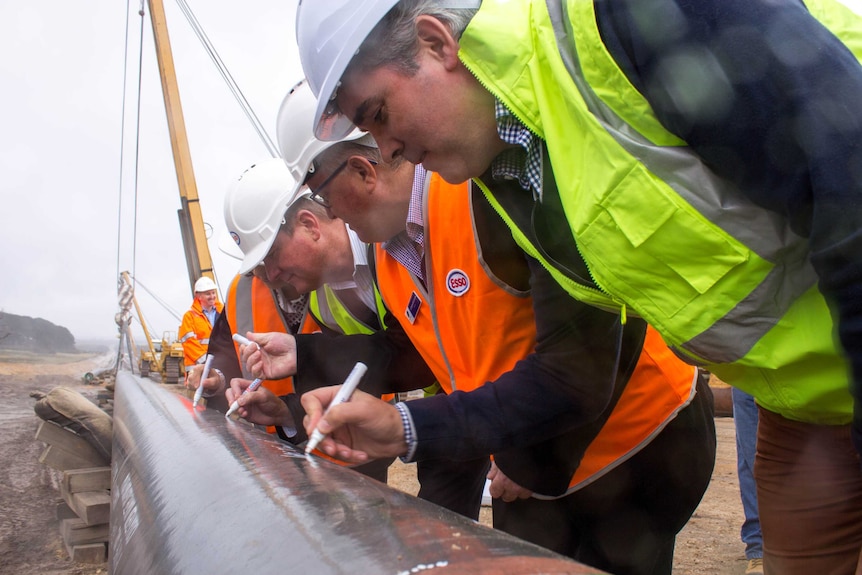 The new pipeline is signed by industry and council representatives.