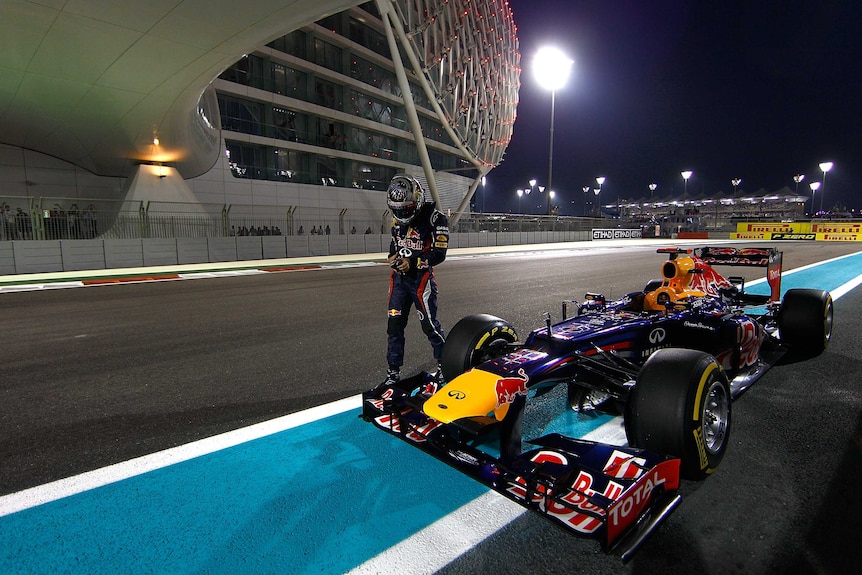 Sebastian Vettel saved one of his greatest ever drives for Abu Dhabi, coming third from the pit lanes.