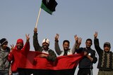 Libyan rebels celebrate taking Ajdabiya