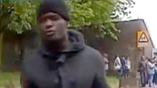 TV still of one of the suspects in the London terrorism attack in Woolwich