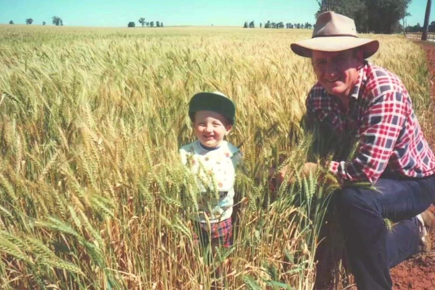 Harrison Fischer as a toddler with his Dad, Tim.