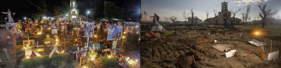 San Joaquin church after Typhoon Haiyan in the Philippines