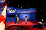LtoR Mitt Romney and Barack Obama during first debate.