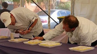 Judges taste entries from about 200 bakeries around the states.