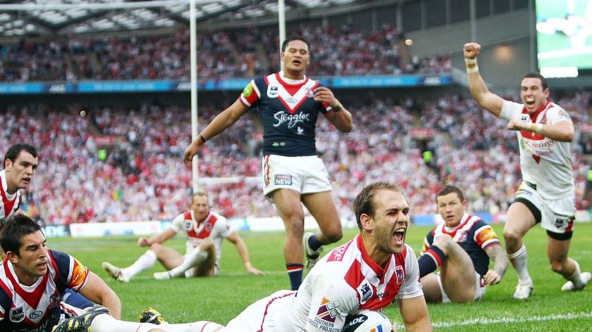Victory is sweet ... Jason Nightingale scored two second-half tries in the Dragons' first premiership since 1979.