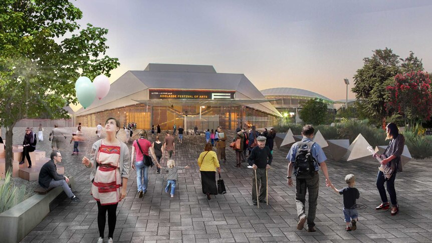Artist's impression of Adelaide Fesitval Centre frontage after a $90m upgrade