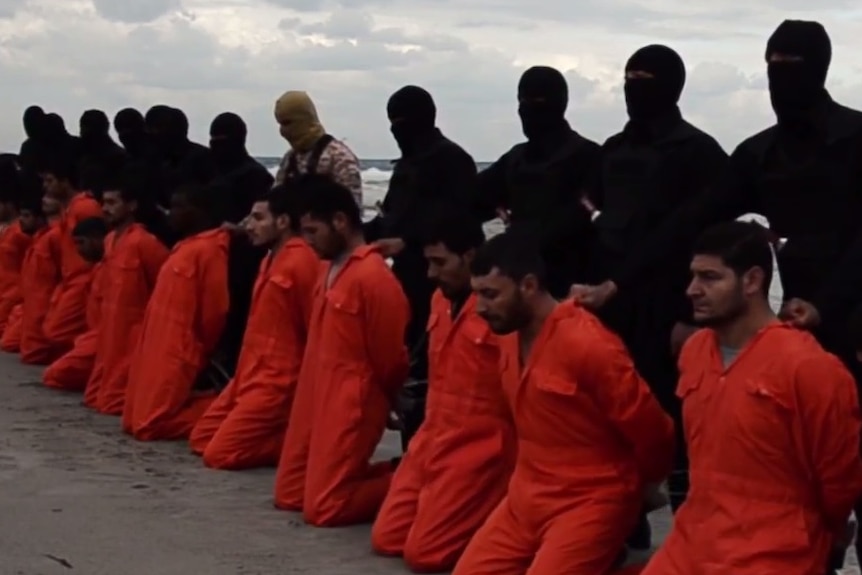 Islamic State group release purporting to show beheading of Egyptian Coptic Christians in Libya