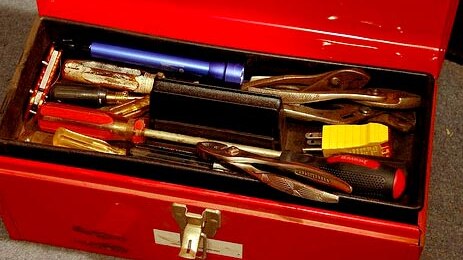 Red toolbox.