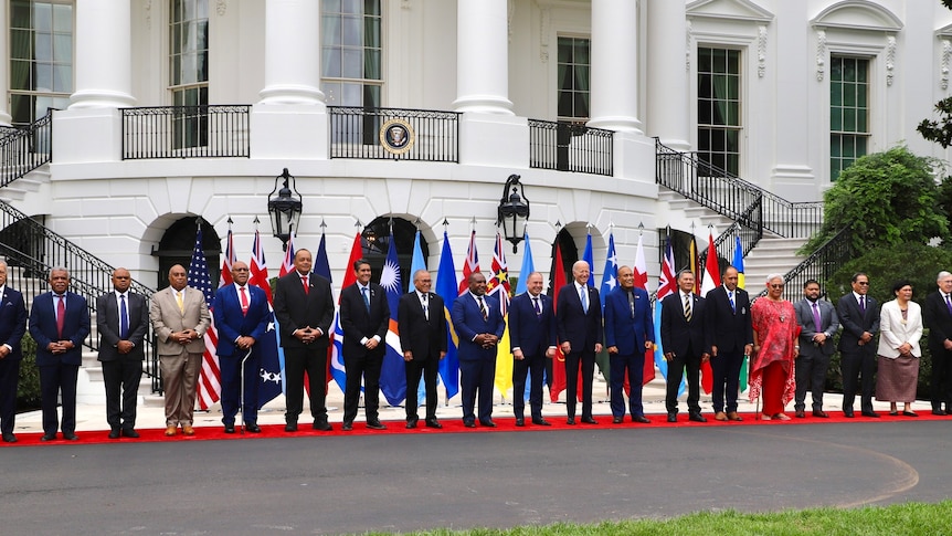 Pacific leaders pose for a photo in Washington DC.