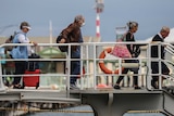 Vasco Da Gama passengers board ferry to Rottnest