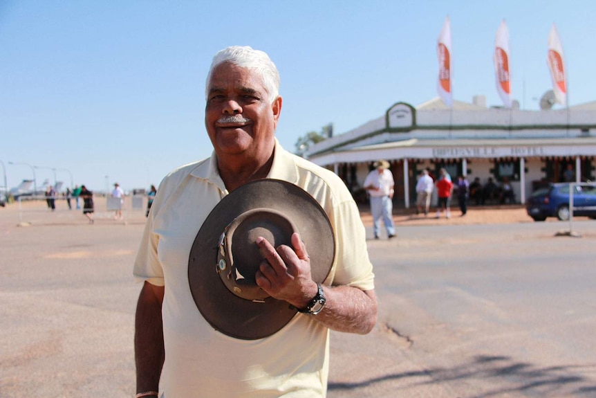 Birdsville local Don Rowlands at the far south-west Queensland town's iconic annual races
