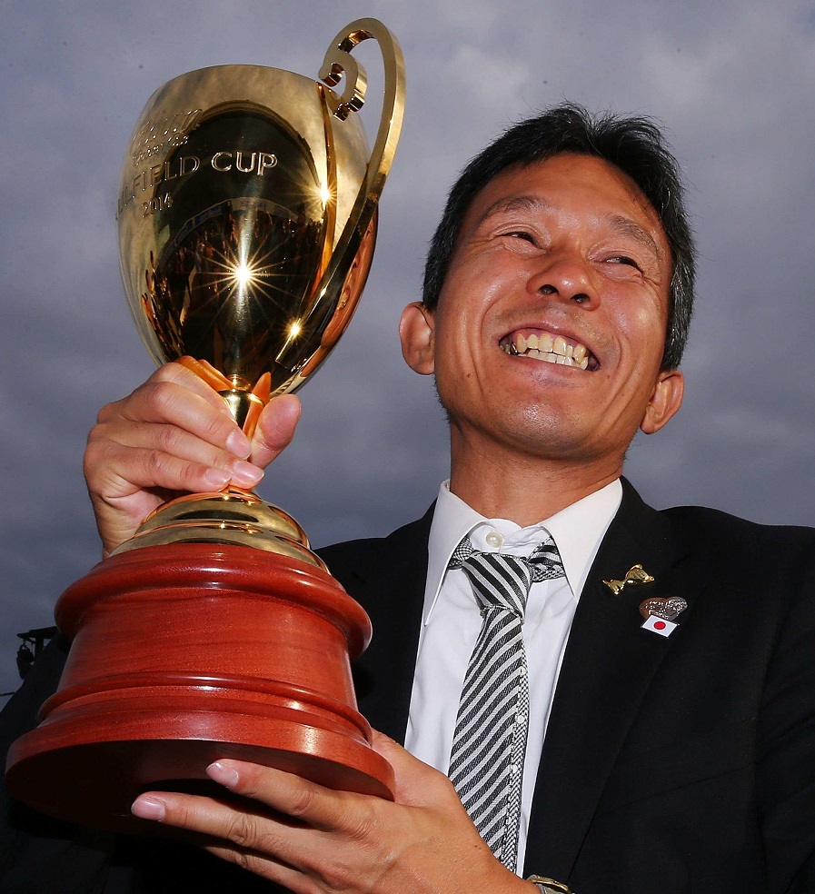 Tomoyuki Umeda with the Caulfield Cup