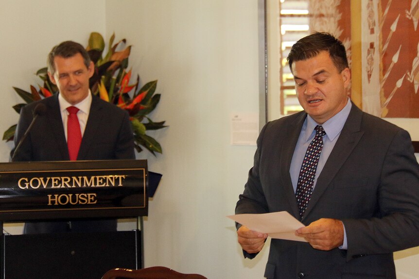 Primary Industry and Resources Minister Ken Vowles is sworn in