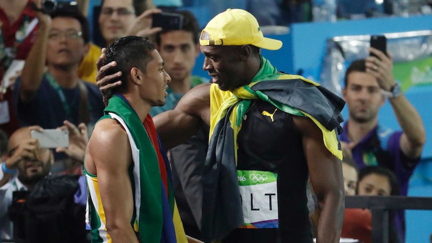 Usain Bolt and Wayde van Niekerk after day nine in Rio