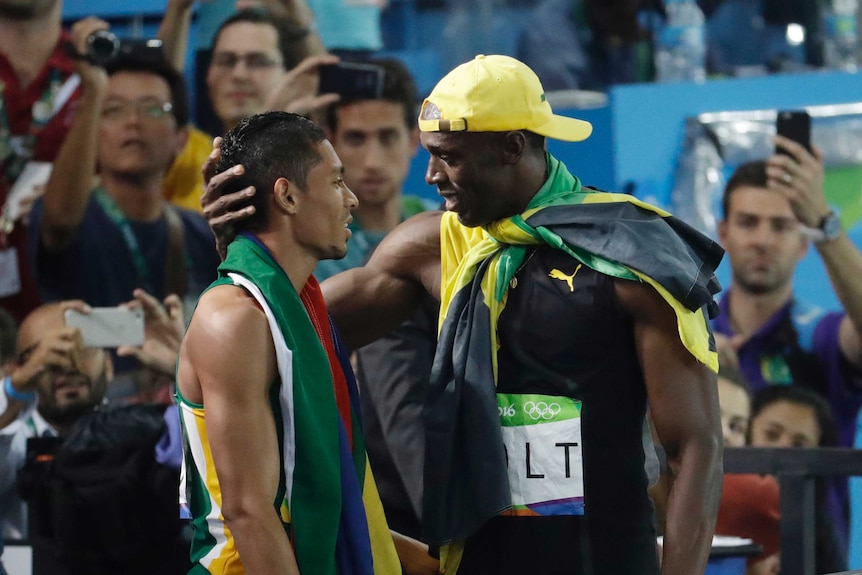 Usain Bolt and Wayde van Niekerk after day nine in Rio