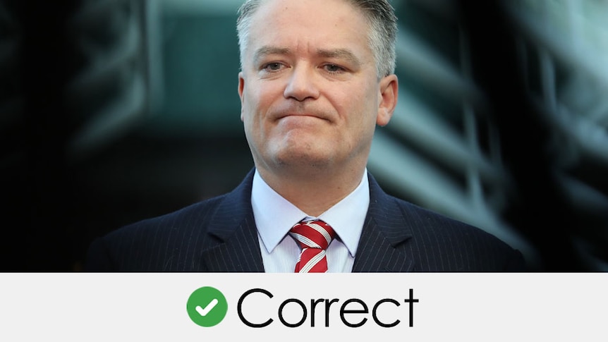 mathias cormann's claim is correct