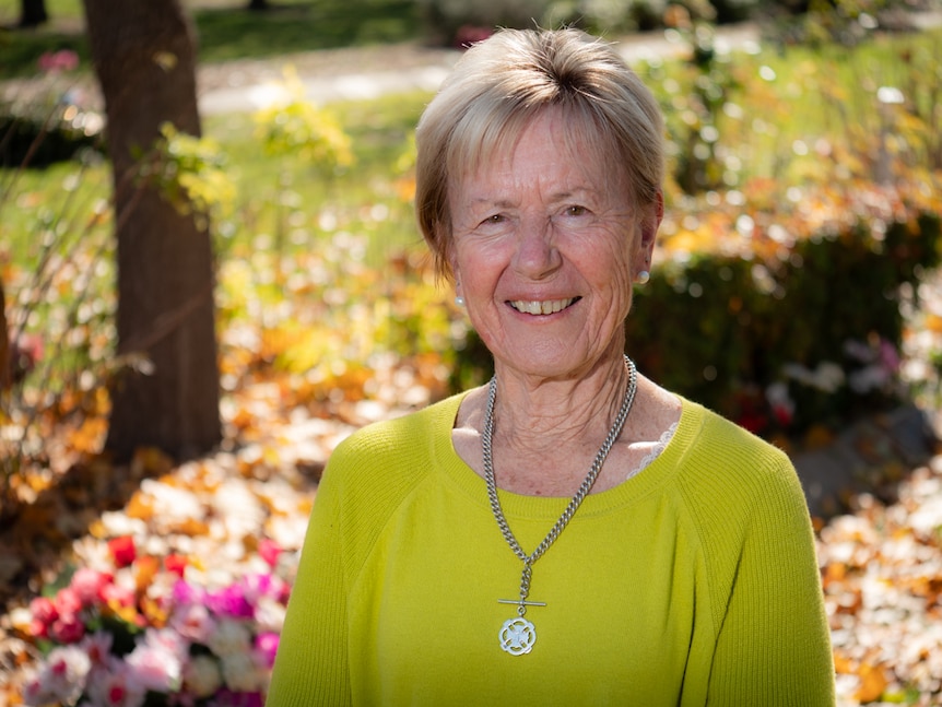 Dawn Brownlow at a garden.