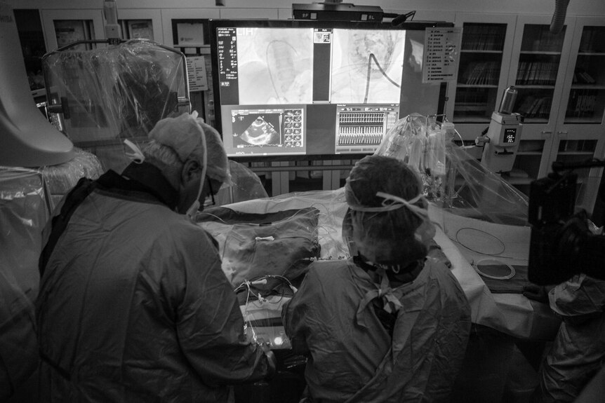 Professor Richard Harper during surgery