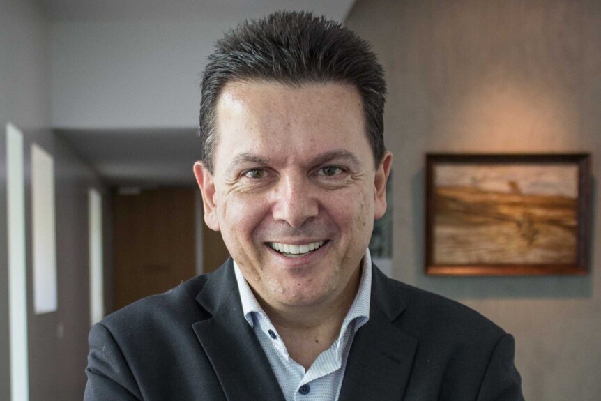 Nick Xenophon in Perth on January 12, 2016.
