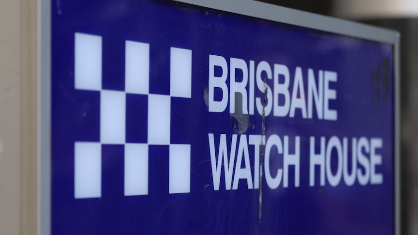 Blue and white Brisbane Watch House sign 