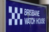 Blue and white Brisbane Watch House sign 