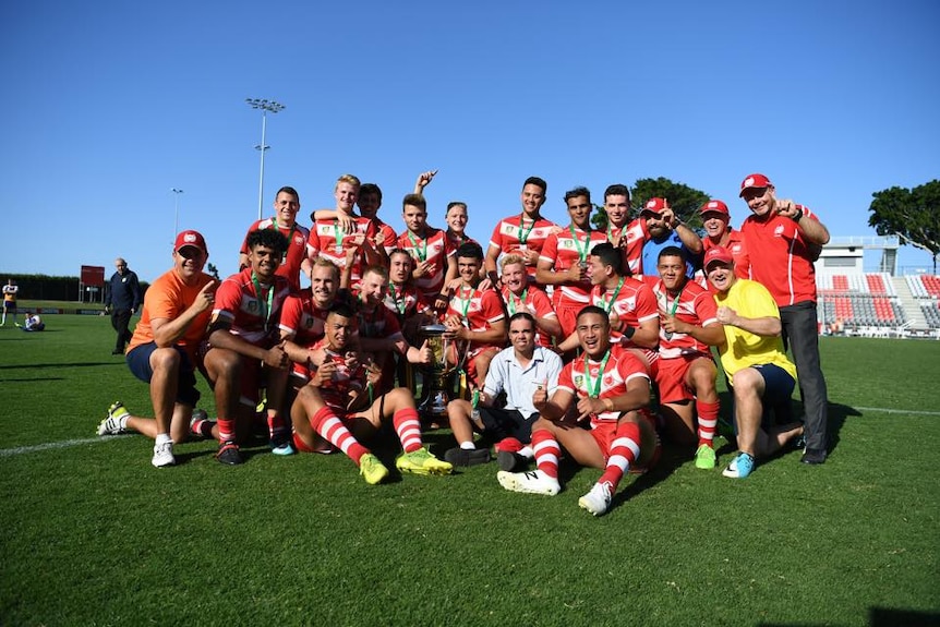 Team shot of Tom Dearden with the  Palm Beach Currumbin State High School