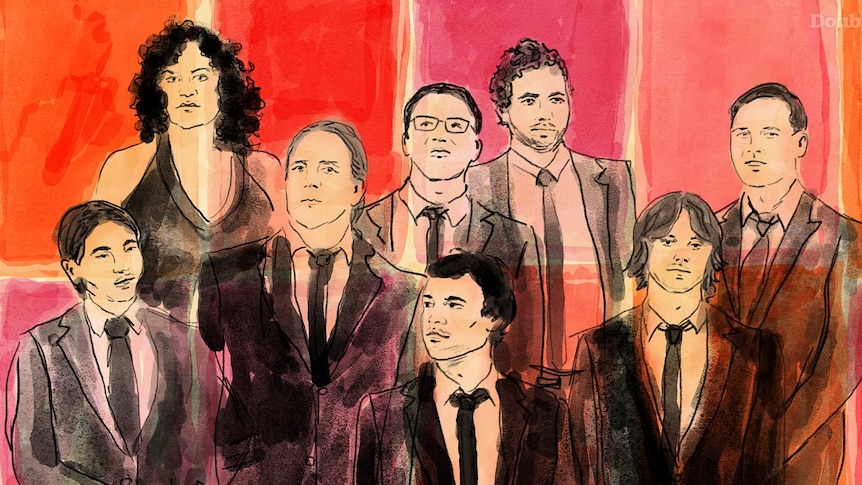 Illustration of Melbourne funk and soul band The Bamboos