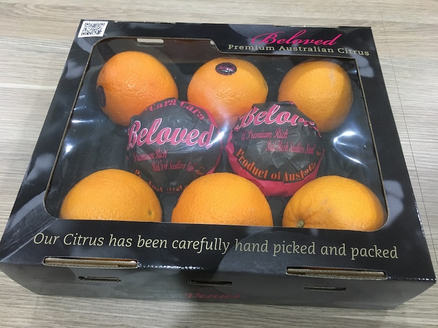 A gift box of oranges from South Australia's Riverland