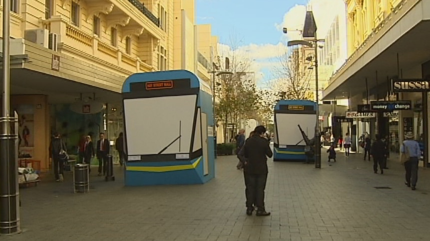Perth city mock tram 30/08/2013