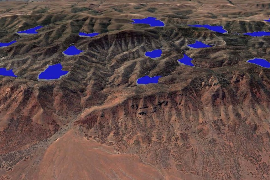 Artist impression of potential upper reservoir sites.