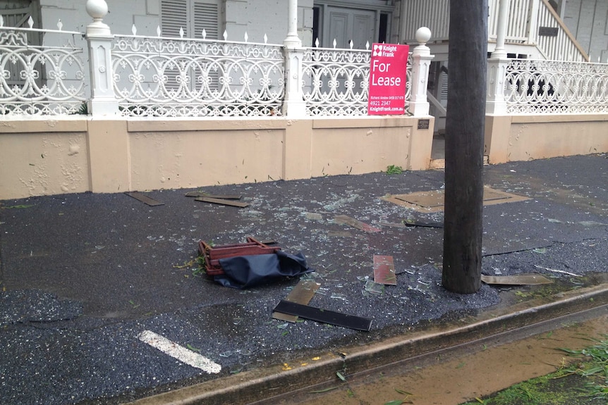 Damage in Rockhampton from Cyclone Marcia