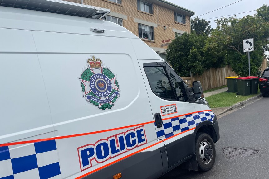 Police at the scene of apartments in Windsor where officers looking for Gold Coast woman Wendy Sleeman found a body