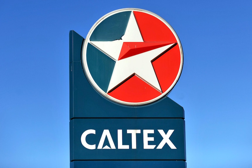 A Caltex sign outside a Caltex service station.