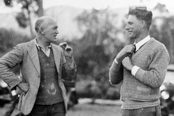 Arthur Groom and Romeo Lahey, founders of Binna Burra Lodge.