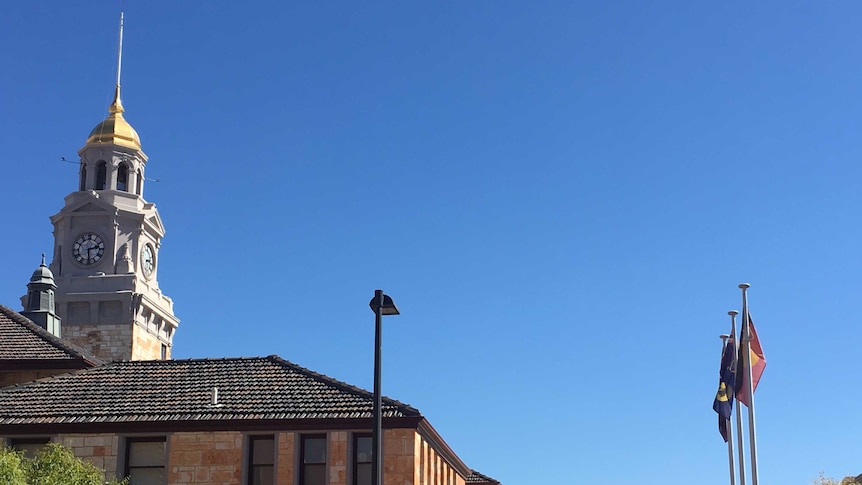 The Kalgoorlie Courthouse building in Western Australia with its iconic gold dome.