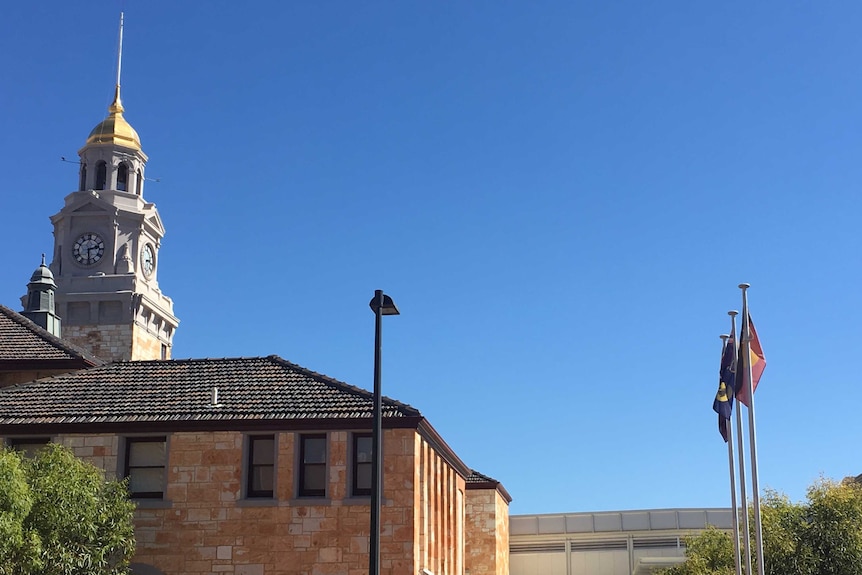 The Kalgoorlie Courthouse building in Western Australia with its iconic gold dome.