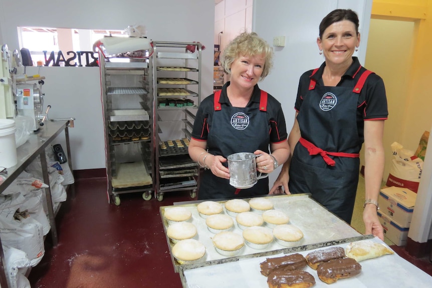 Keely Roberts and Simone Lawrie at their Rockhampton business