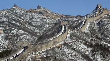 The Great Wall of China: Only one-third of its original structure remains.