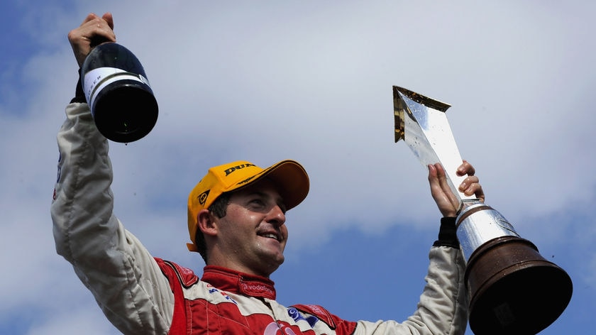 Coming at you...Davison is hot on Whincup's heels after the Holden driver won the Bathurst 1000 earlier this month.