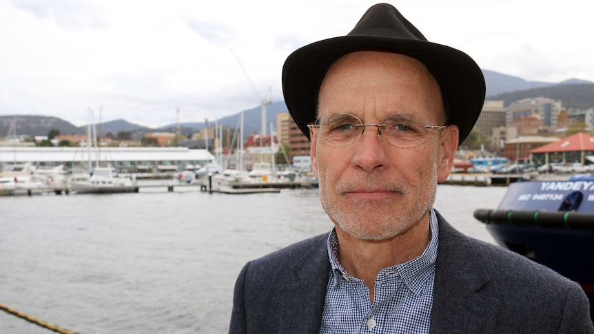 Academic Clive Hamilton on the Hobart waterfront.