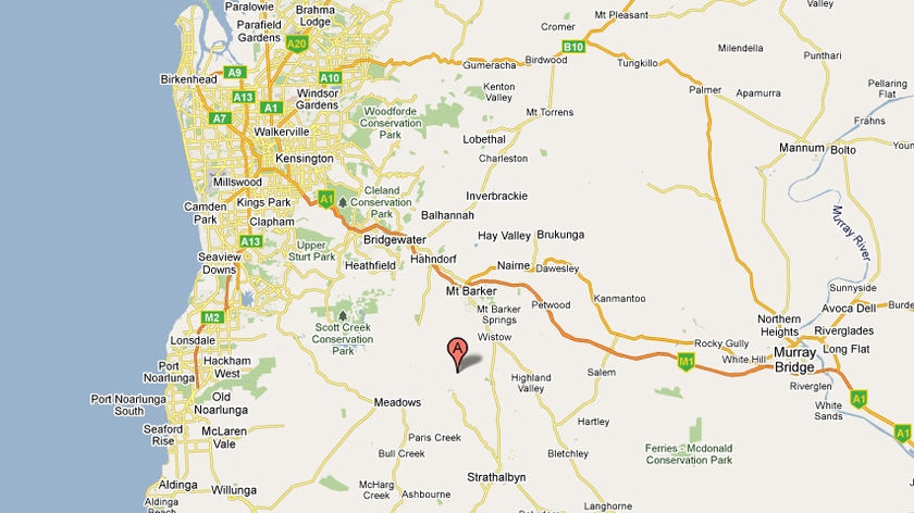 The quake struck Mount Barker, in the Adelaide Hills, about 11:27pm ACDT