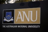 Close up of Australian National University campus sign