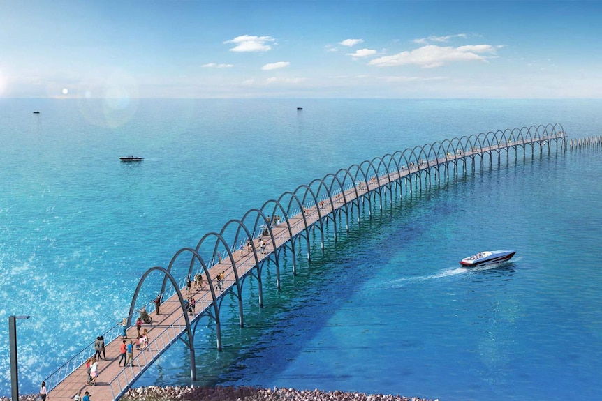 Artist's impression of a possible new design for the Esperance jetty