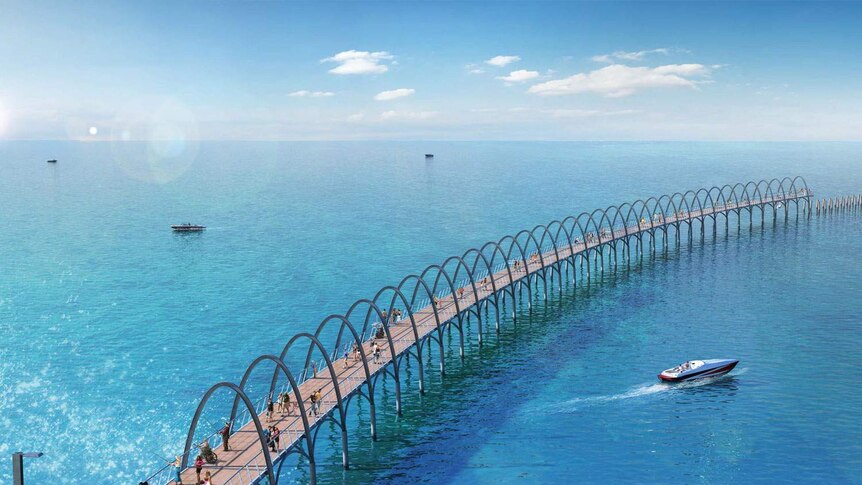 Artist's impression of a possible new design for the Esperance jetty