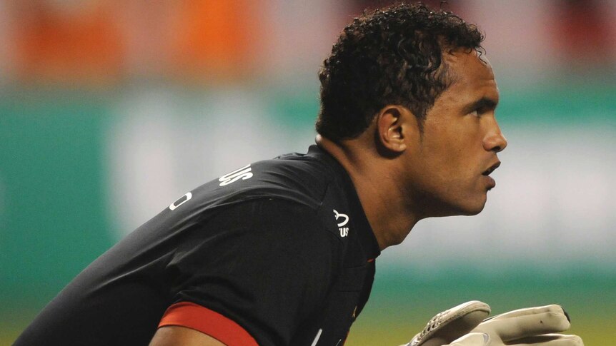 Brazilian goalkeeper Bruno Fernandes de Souza playing for Flamengo
