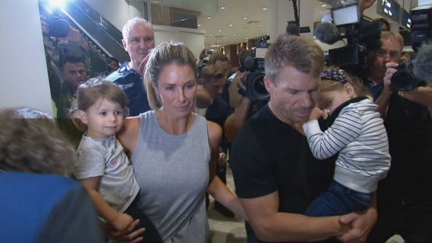 David Warner arrives in Sydney