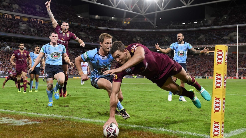 Corey Oates scores in State Of Origin II