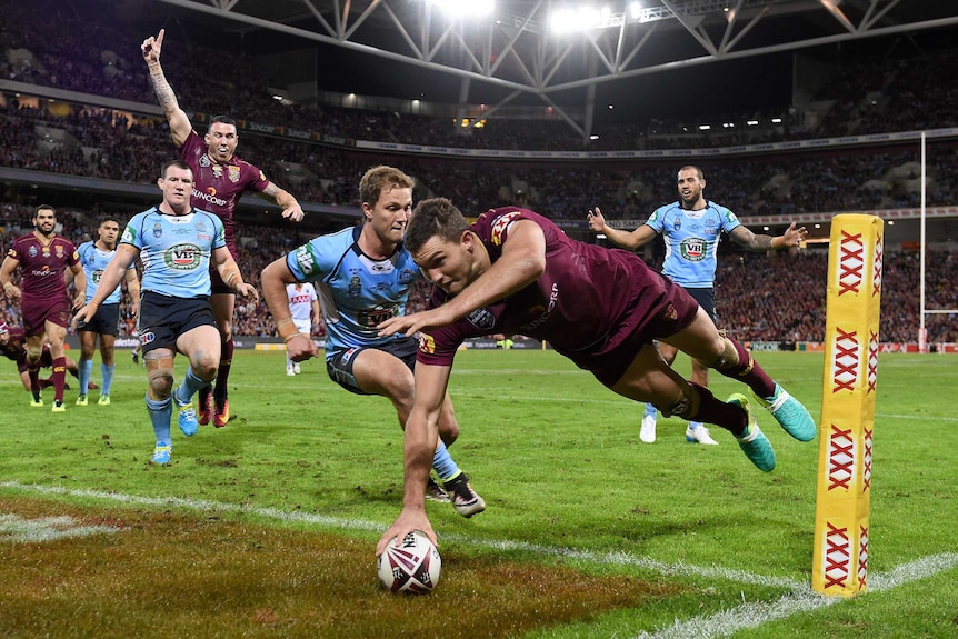 Corey Oates scores in State Of Origin II